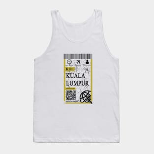 Kuala lumpur flight ticket boarding pass abstract Tank Top